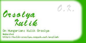 orsolya kulik business card